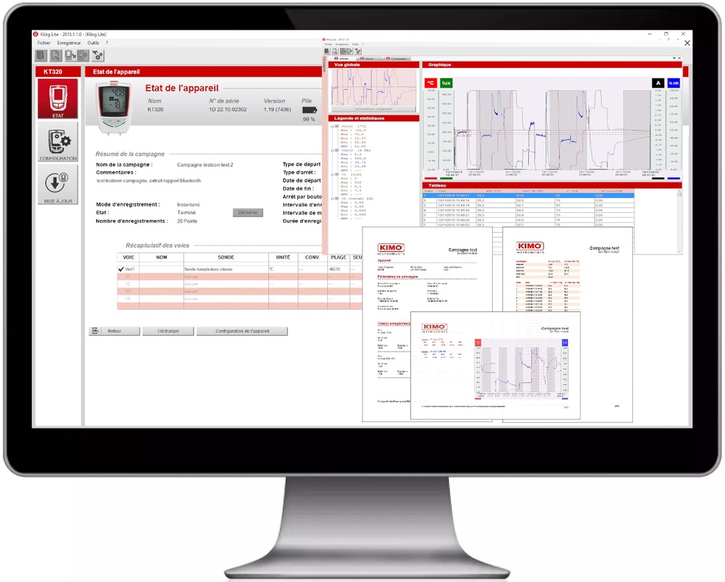 Kimo Kilog - Achat Logiciel pour enregistreurs Kimo Kistock | Testoon